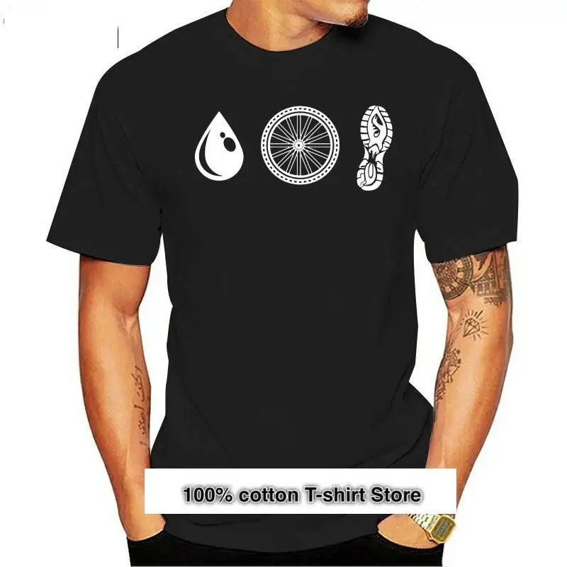 

Camiseta clásica de triatlón para hombre, camisa para adultos