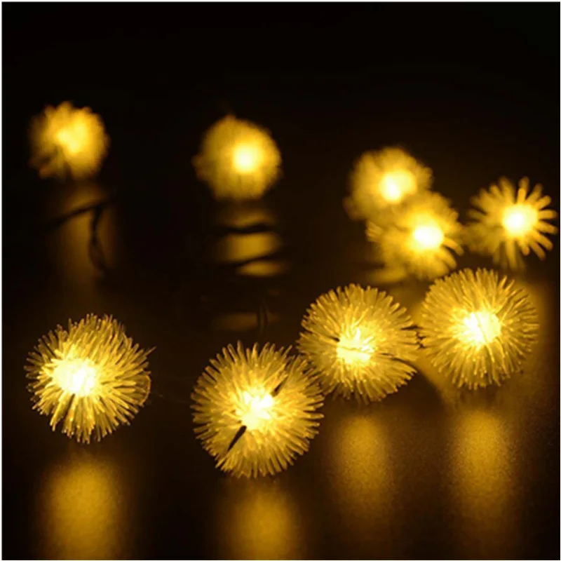 

Hairball Led Lights dandelion LED String Light Garland Curtain Bedroom Christmas Dormitory Fashion Romantic Couple Shiny Decors