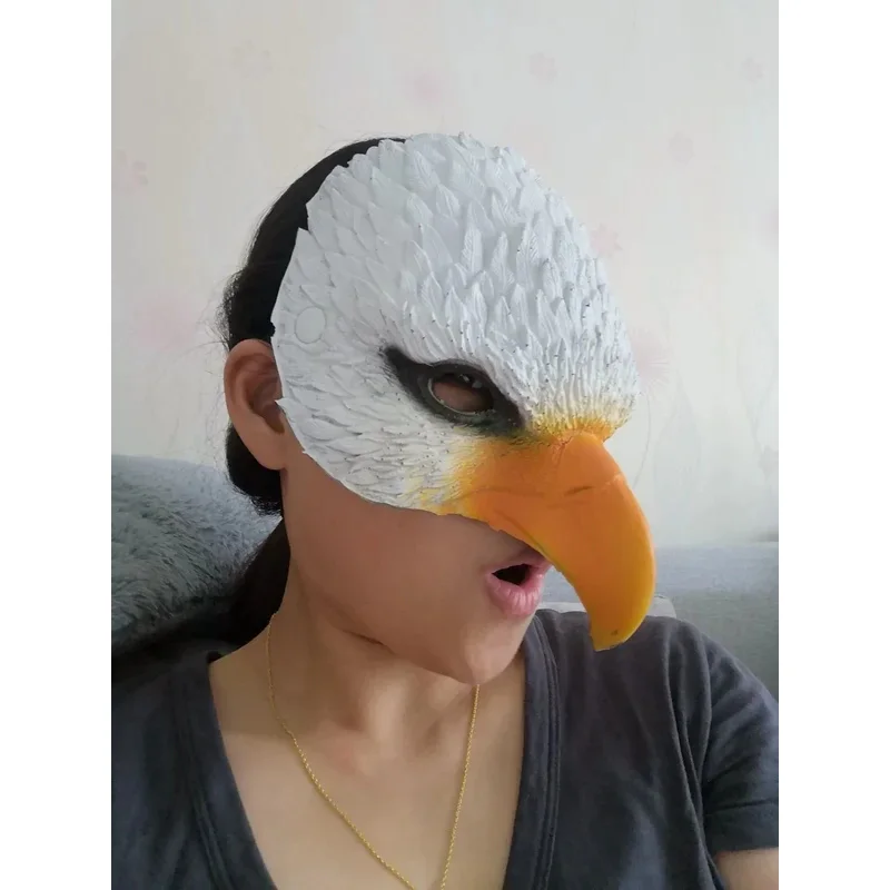 Необычная мягкая поролоновая маска для косплея с птицами полумаска лица длинная