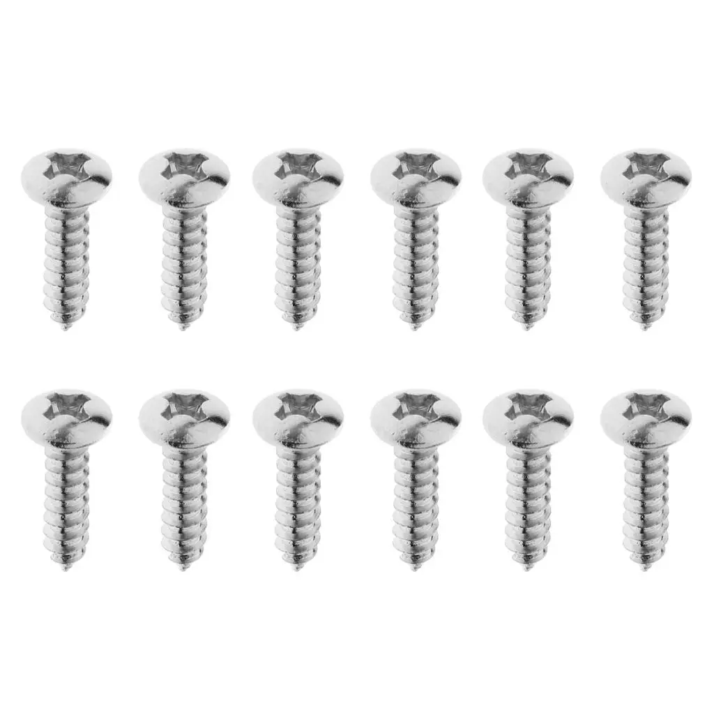 

12PCS Silver PICKGUARD SCREWS Guitar accessories Quality NEW