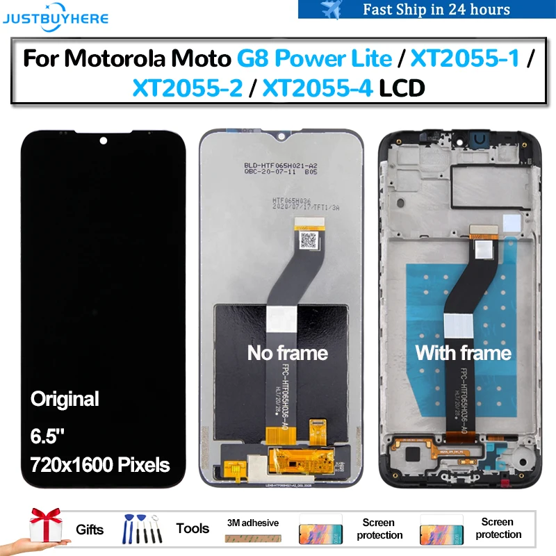 Original For Motorola Moto G8 Power Lite XT2055-2 XT2055-1 XT2055-4 Pantalla lcd Display Touch Panel Screen Digitizer Assembly