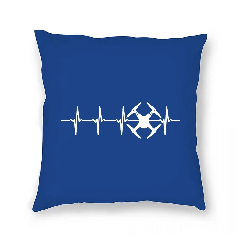 

New Heartbeat Drone Pillow Case Hip-hop Camiseta Drone Pilot Gift