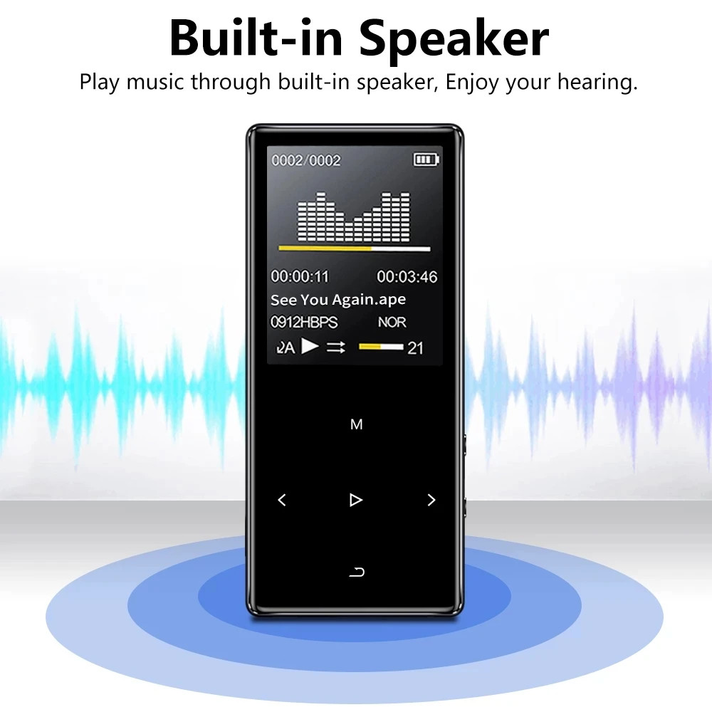 Mp3-плеер плеер с Bluetooth Mp4 FM-радио Hi-Fi наушниками |