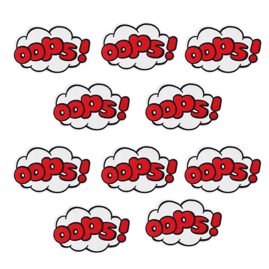 10 шт., нашивки с текстом для одежды