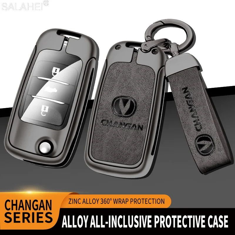 

Zinc Alloy Car Remote Key Case Cover Shell Fob For Changan CS75 Eado CS35 Raeton CS15 V3 V5 V7 Protector Keychain Accessories