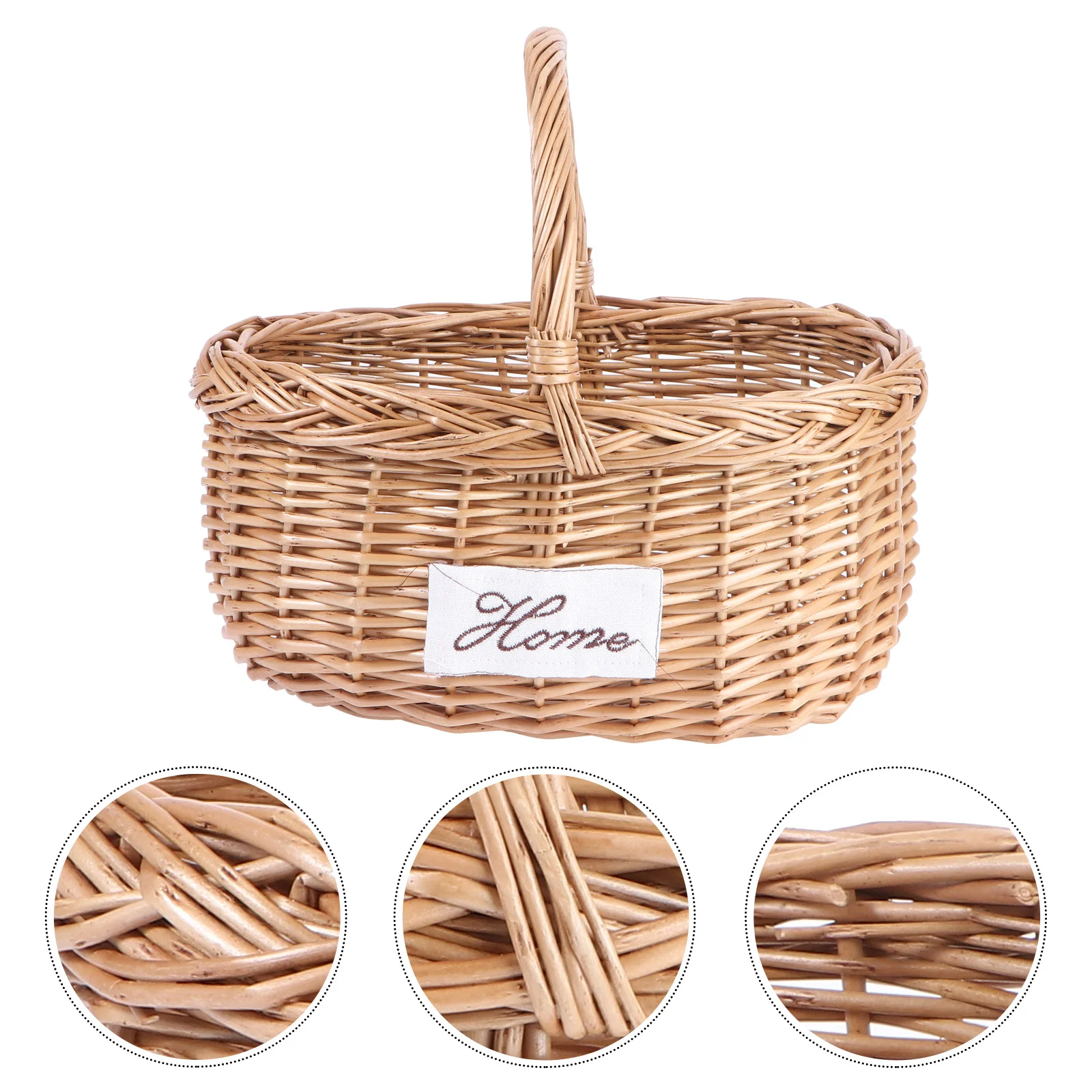 

Willow Picnic Basket Toy Picnic Basket Woven Picnic Basket Woven Hamper Portable Storage Basket Gift Basket Wood Chip Basket