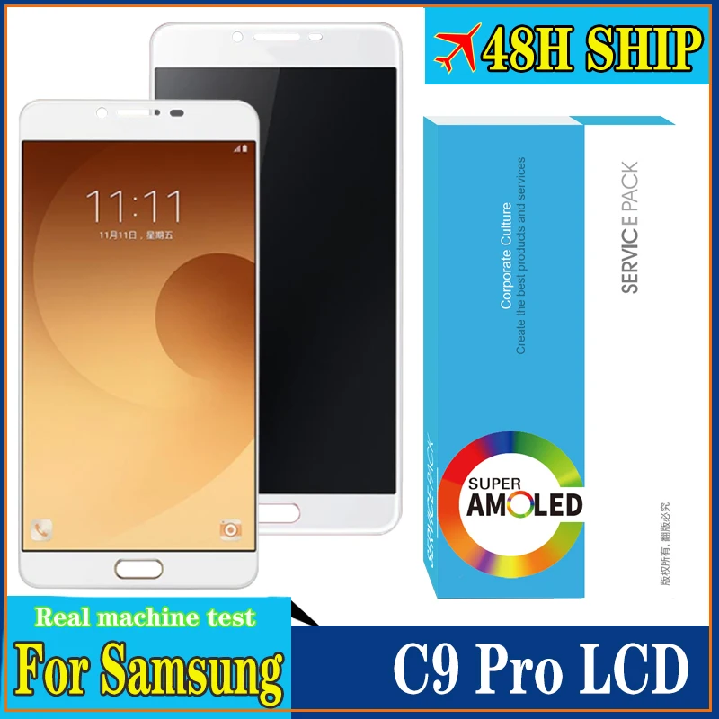 100% Оригинальный Amoled 6 0 ''дисплей для Samsung Galaxy C9 Pro C9000 Полный ЖК сенсорный экран