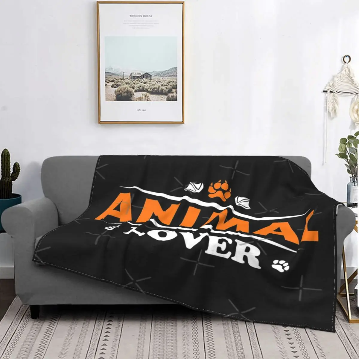 

Manta con capucha para amantes de los animales, a cuadros para cama colcha, manta para Picnic
