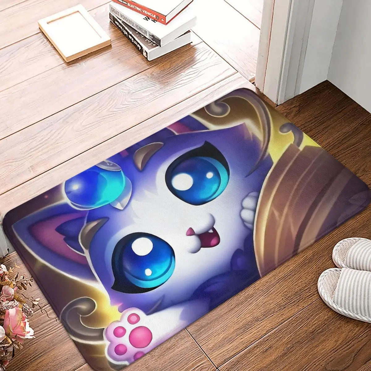 

Игровой коврик для ванной Yuumi League of Legends, напольный коврик цвета шампань Chibi, кухонный ковер, коврик для балкона, украшение для дома