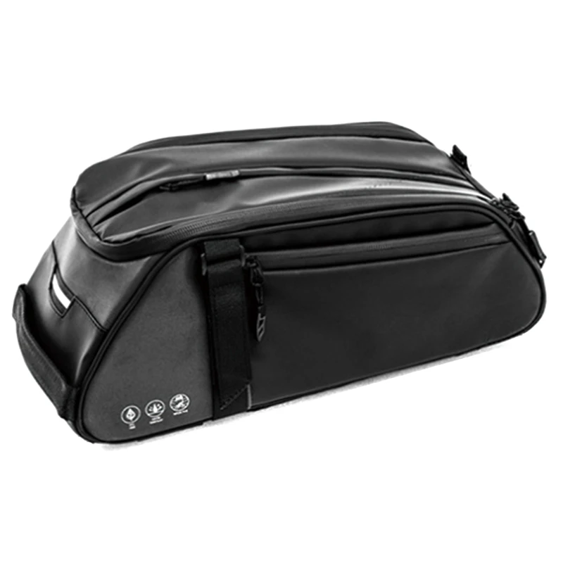 

Bike Bags For Rear Carrier Bike Pannier Rack Bag Reflective Water Resistant Cycling Carrier Rack Bag With Taillight Loop