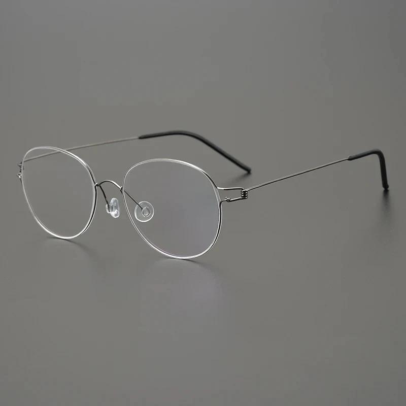 Очки мужские и женские с Безвинтовой титановой оправой овальные круглые