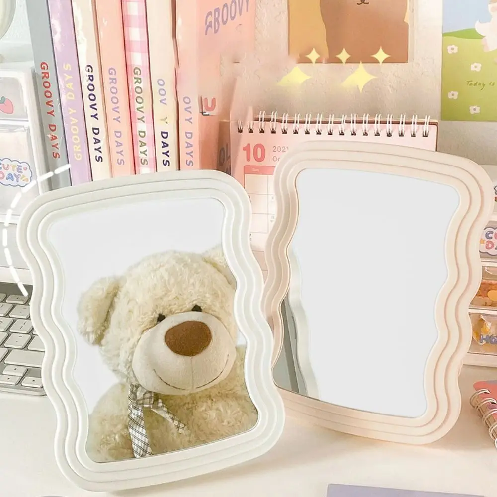 Висячие милые волнистые зеркала для макияжа несимметричные туалетного столика