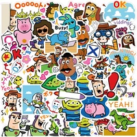 103050pcs disney cartoon toy story stickers aesthetic diy skateboard luggage laptop waterproof cute sticker for kids toys
