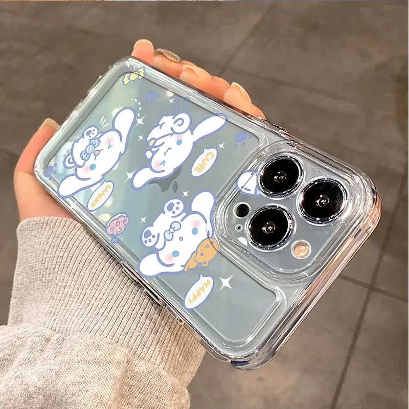 Чехол Sanrio Cinnamoroll для телефона Xiaomi Redmi Note 13 12 12C 11 10 10C 13C 10s 9 9s 9A 9T 9C 8 Pro Max 4G блестящий