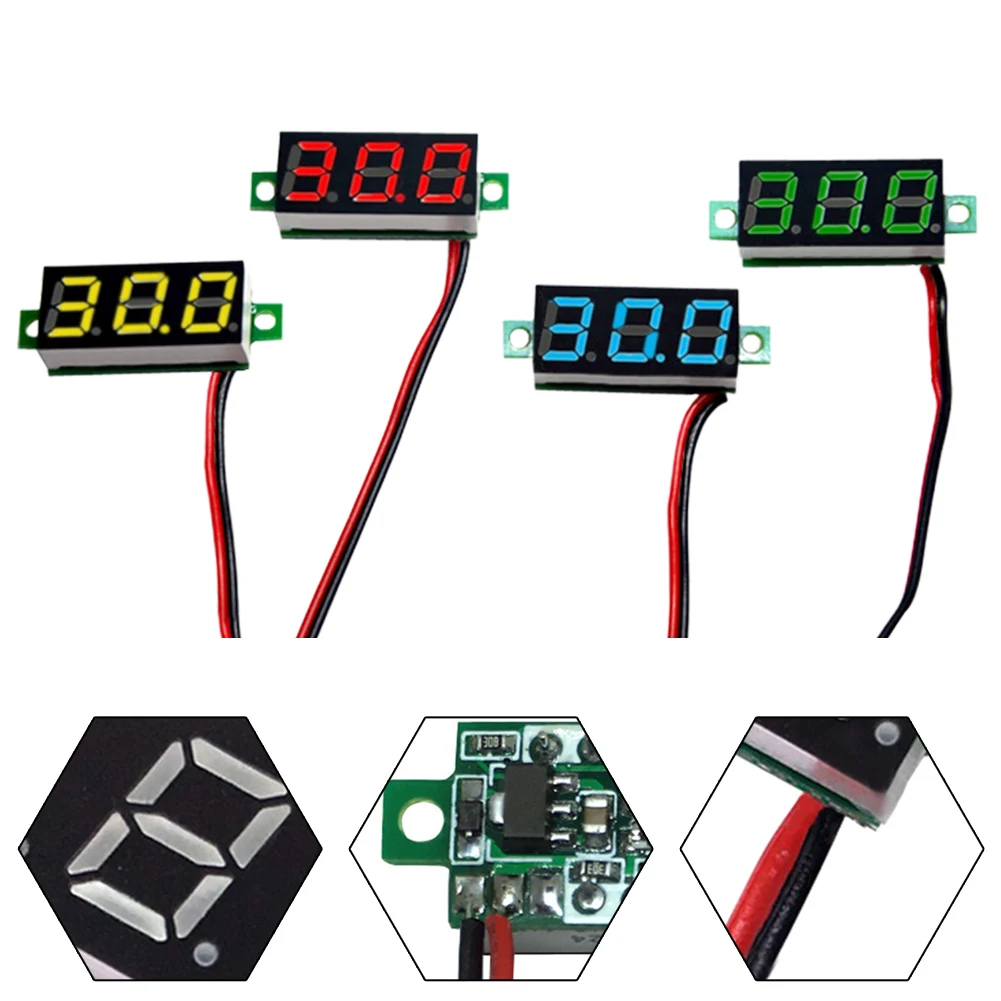 

1pcs 0.28-inch LED Minimun Digital Voltmeter DC2.5-40V Reverse Connection Protection Measurement Inspection Voltage Table