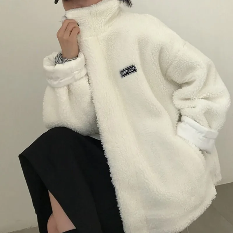 2021 New Fashion Teddy Fur Coat Women Fleece Jackets Winter Jacket Faux Lambs Fur Kawaii Coat Korean Students Parkas Oversized