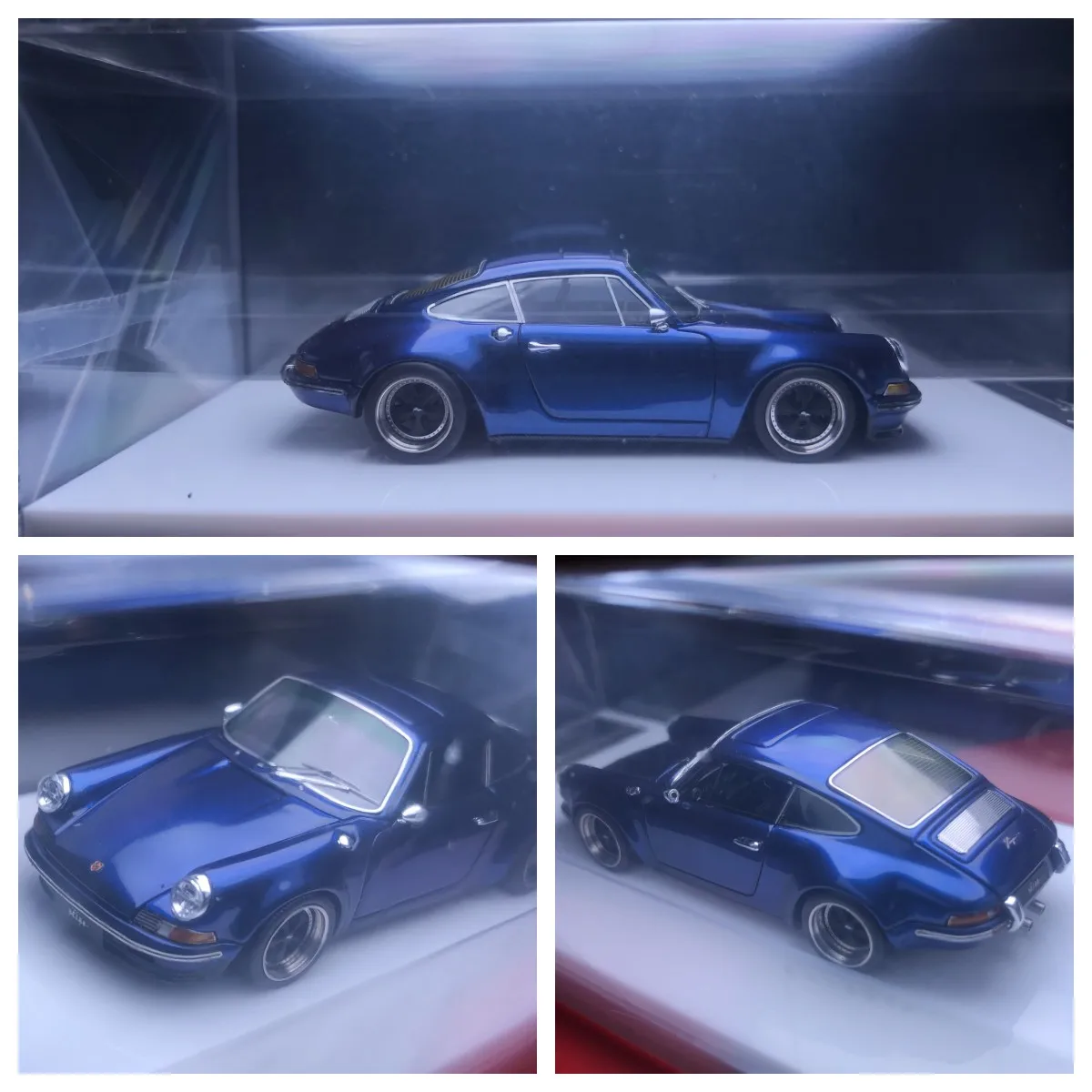 

My64 1/64 Kaege Retro Classic Dark Blue Metallic Model Car Collection Limited Edition Hobby Toys