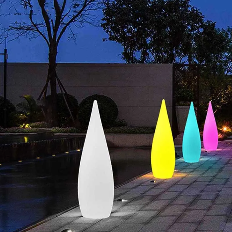 

Colorful Outdoor Floor Lamp with Remote Control Portable Water Drop Landscape Hotel Garden Party Decor Waterproof Modeling Light