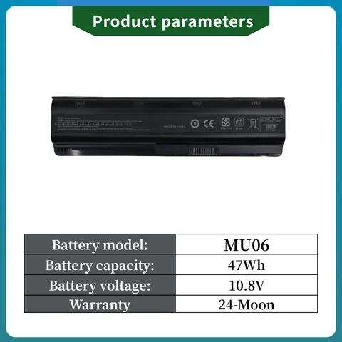 Прямая продажа с фабрики! MU06 Аккумулятор для ноутбука HP Pavilion G4 G6 G7 CQ42 CQ32 G42 CQ43 G32 DV6 DM4 G72 593562-001-2-летняя гарантия