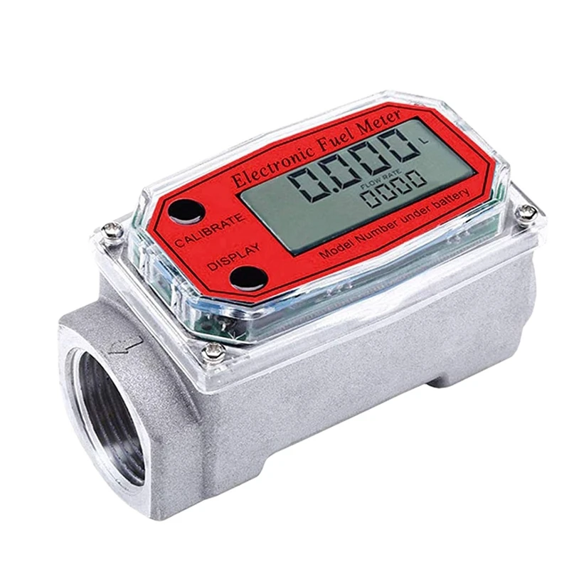 

Hot-1 Inch Digital Turbine Flowmeter Digital LCD Display With NPT Counter Fuel Flowmeter For Measuring Engine Oil