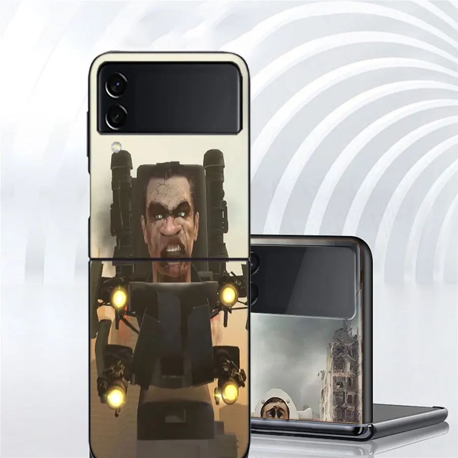 S-Skibidi мобильный сотовый телефон с отделением для туалета Samsung Galaxy Z Flip 5 4 3 чехол