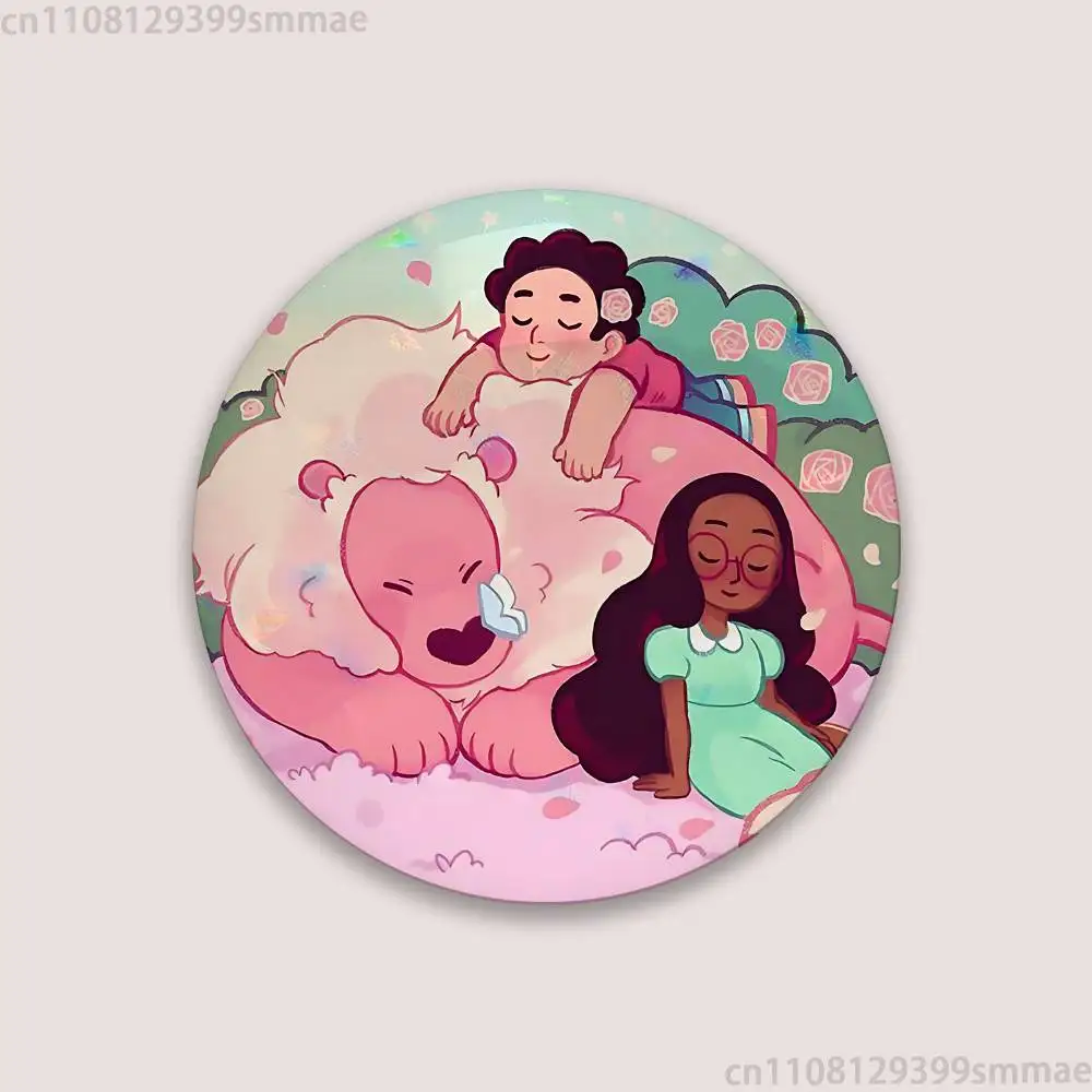 Фото S-Steven Universe мультяшный значок сценические броши на рюкзаке одежда круглые эмалированные булавки ручной работы для ювелирных изделий подарочная сумка аксессуар №5