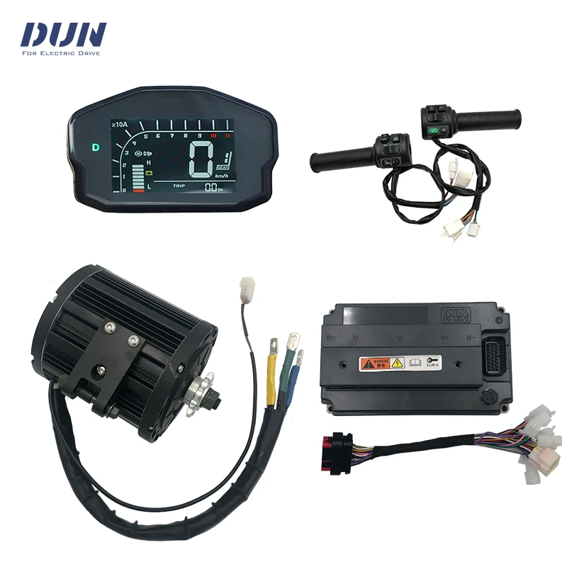

QS138 4KW Mid Drive PMSM Motor Kits with Votol Controller EM150/2 V2 Version & DKD LCD Display,Throttle For Dirtybike Moped