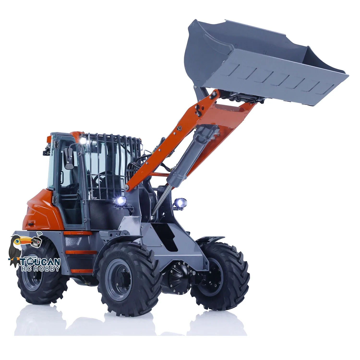 LESU 1/14 RC гидравлический погрузчик AOUE MCL8 окрашенная собранная игрушка модель