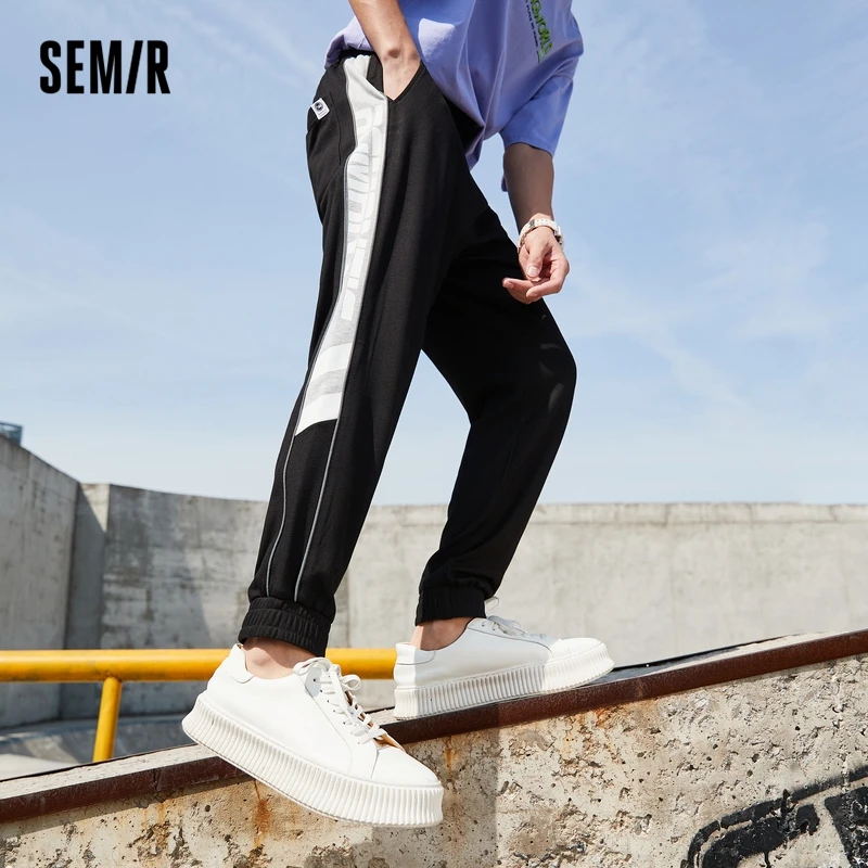 

Брюки Semir мужские повседневные, спортивные штаны в стиле High Street, с оборками, красивые черные, лето 2022