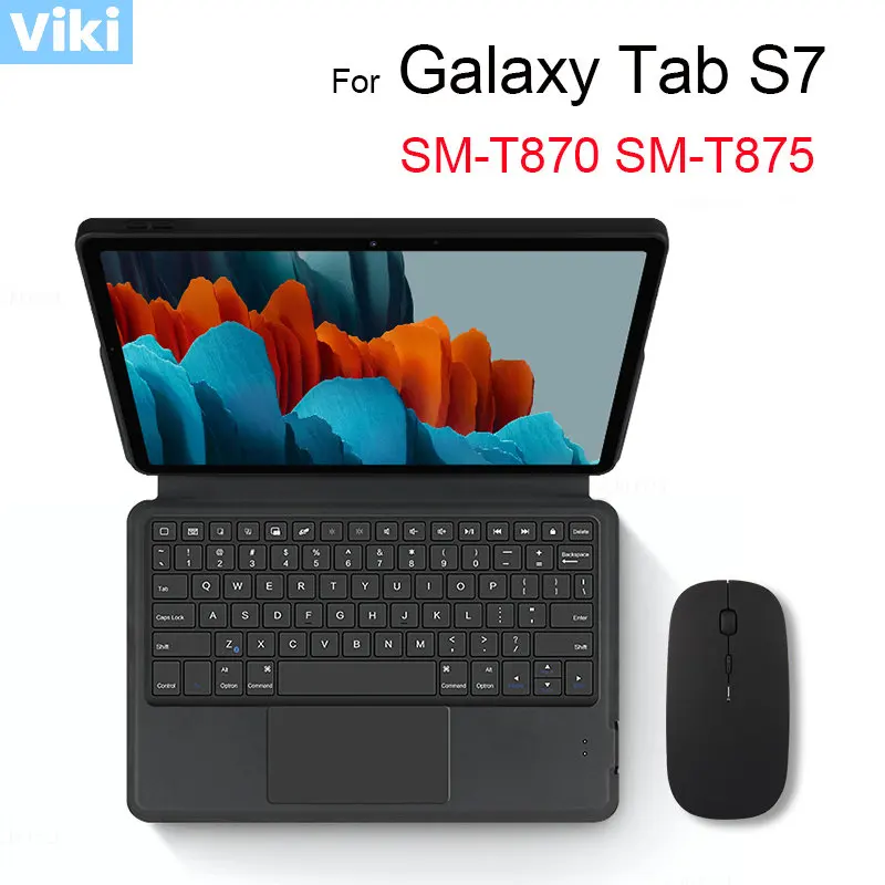 

Чехол с клавиатурой для Samsung Galaxy Tab S7 11 "SM-T870 T875, чехол с русской, испанской, арабской, французской, ивритом клавиатурой