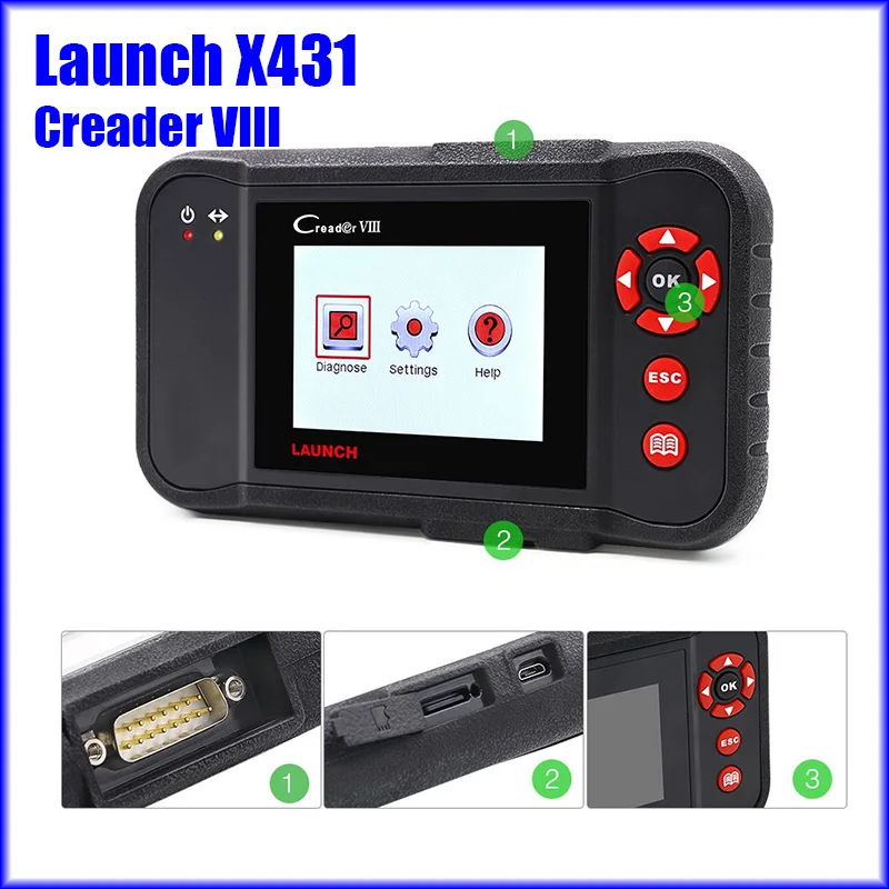 Диагностический сканер Launch X431 Creader CRP129 OBD2 для диагностики двигателя |