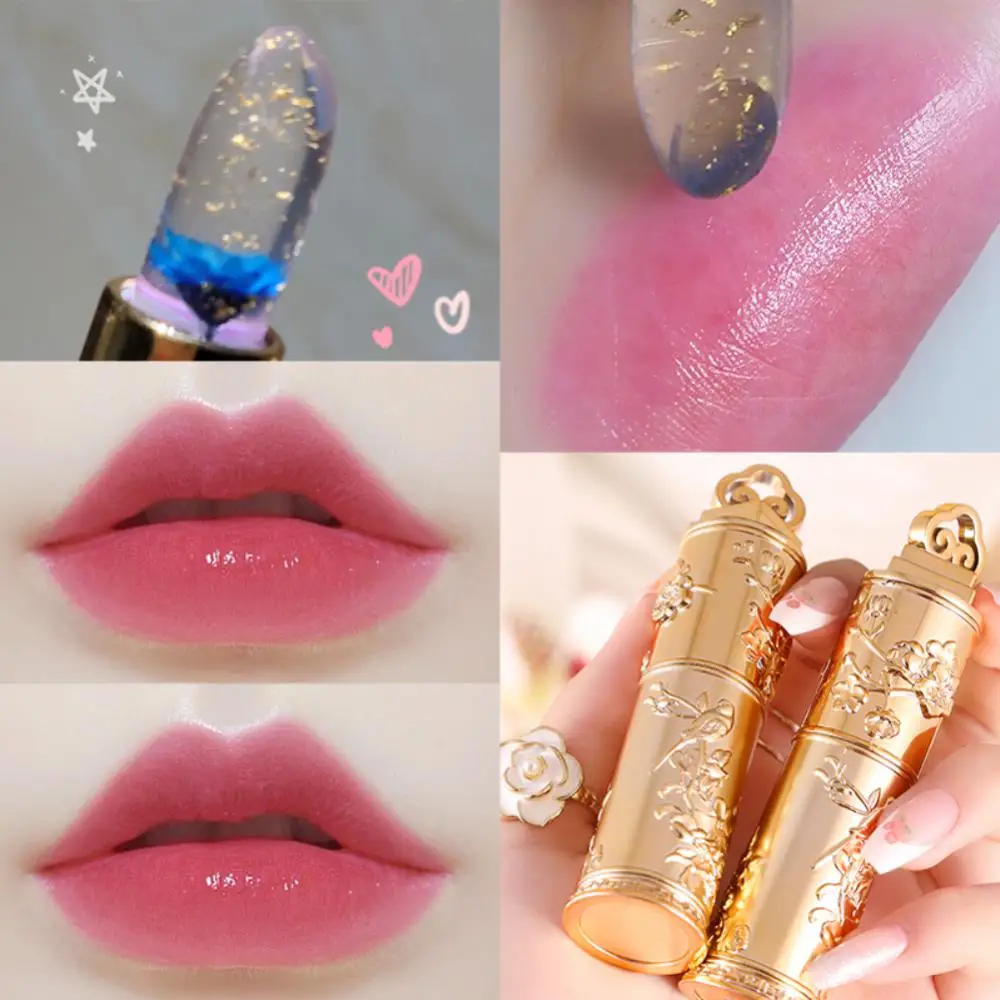 

Temperature Change Lipstick Transparent Lip Balm No Fading Waterproof Lip Tint Long-lasting Non Stick Cup Lip Balm Lip Makeup