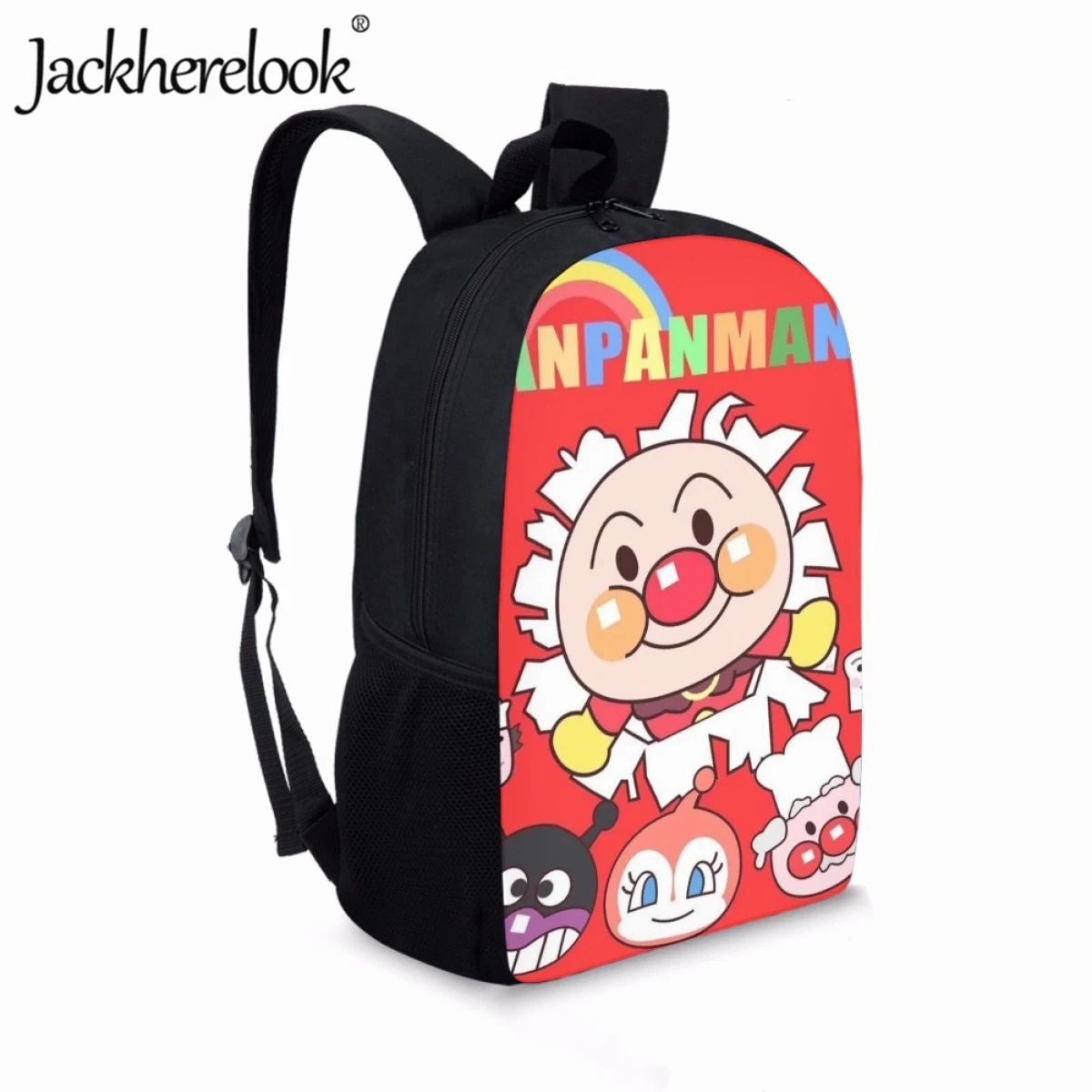 Jackherelook New Cute Cartoon Japan Anpanman Child Backpack Kids School Bags Boys Girls School Backpacks Large Capacity Knapsack