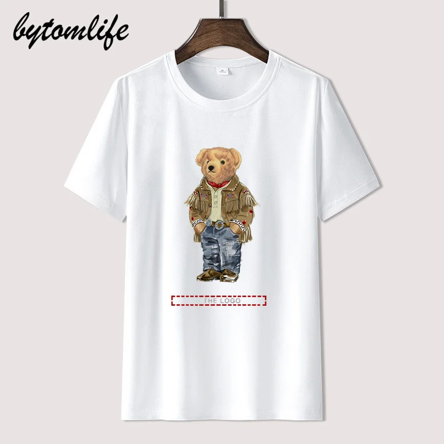 

New multi-color T-shirt Ralph cartoon bear T Shirt For Men Limitied Edition unisex Laurens Cotton Amazing Short Sleeve Tops