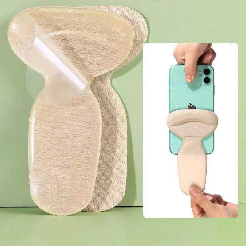 4pcs Shoe Heel Insoles Foot Heel Pad Sports Shoes Adjustable Antiwear Feet Inserts Insoles Heel Protector Sticker Insole Brioche