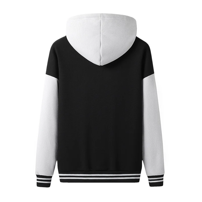 

Hoodiet Winter Fleece New Korean Style Fashion Oversize Splicing Casual Warm Loose Hooded Sweatshirt For Men
