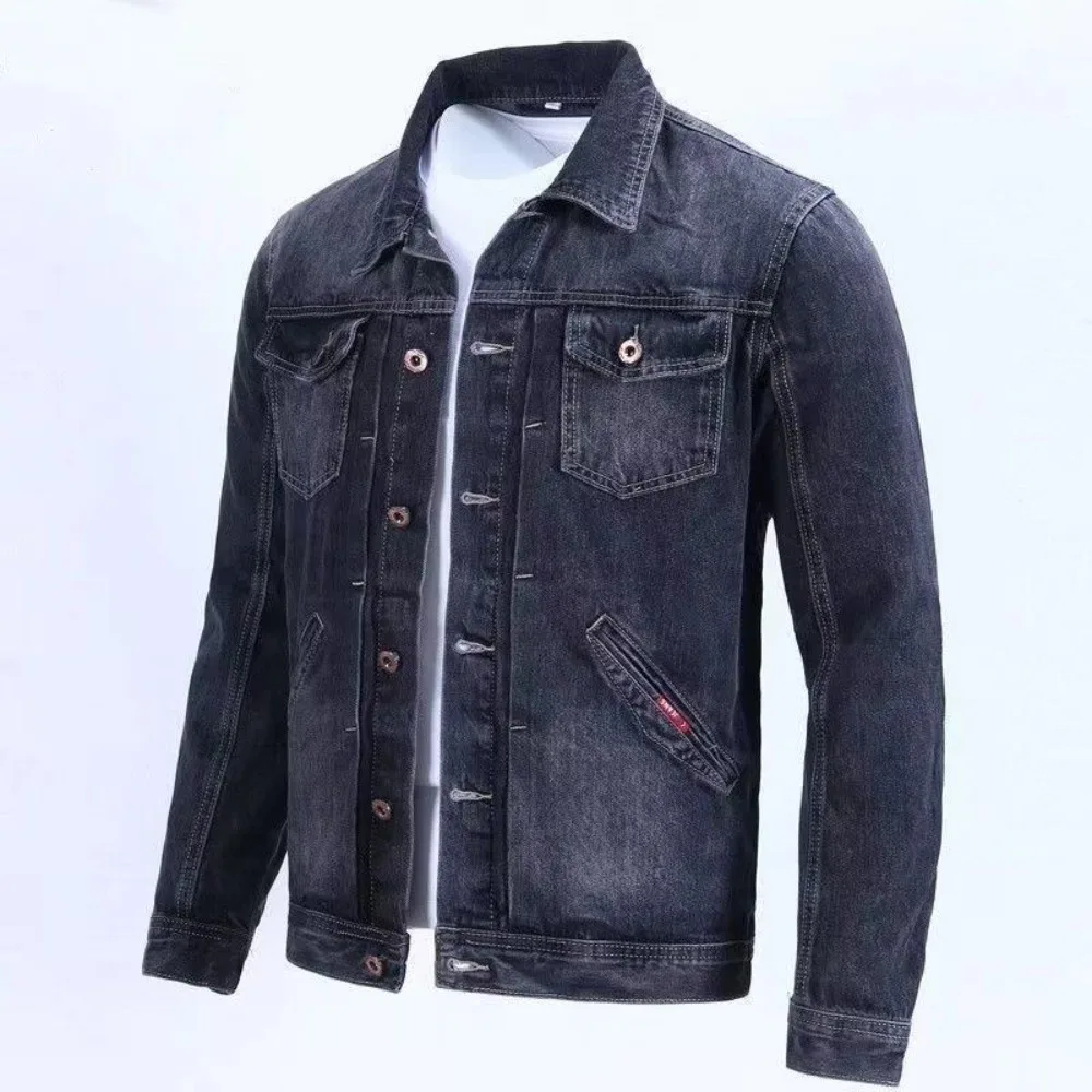 

Jacket Casual Men's Slim And Retro Version Handsome Fall Clothes Spring Fashion Korean Jacket Wear Brand Cargo Denim
