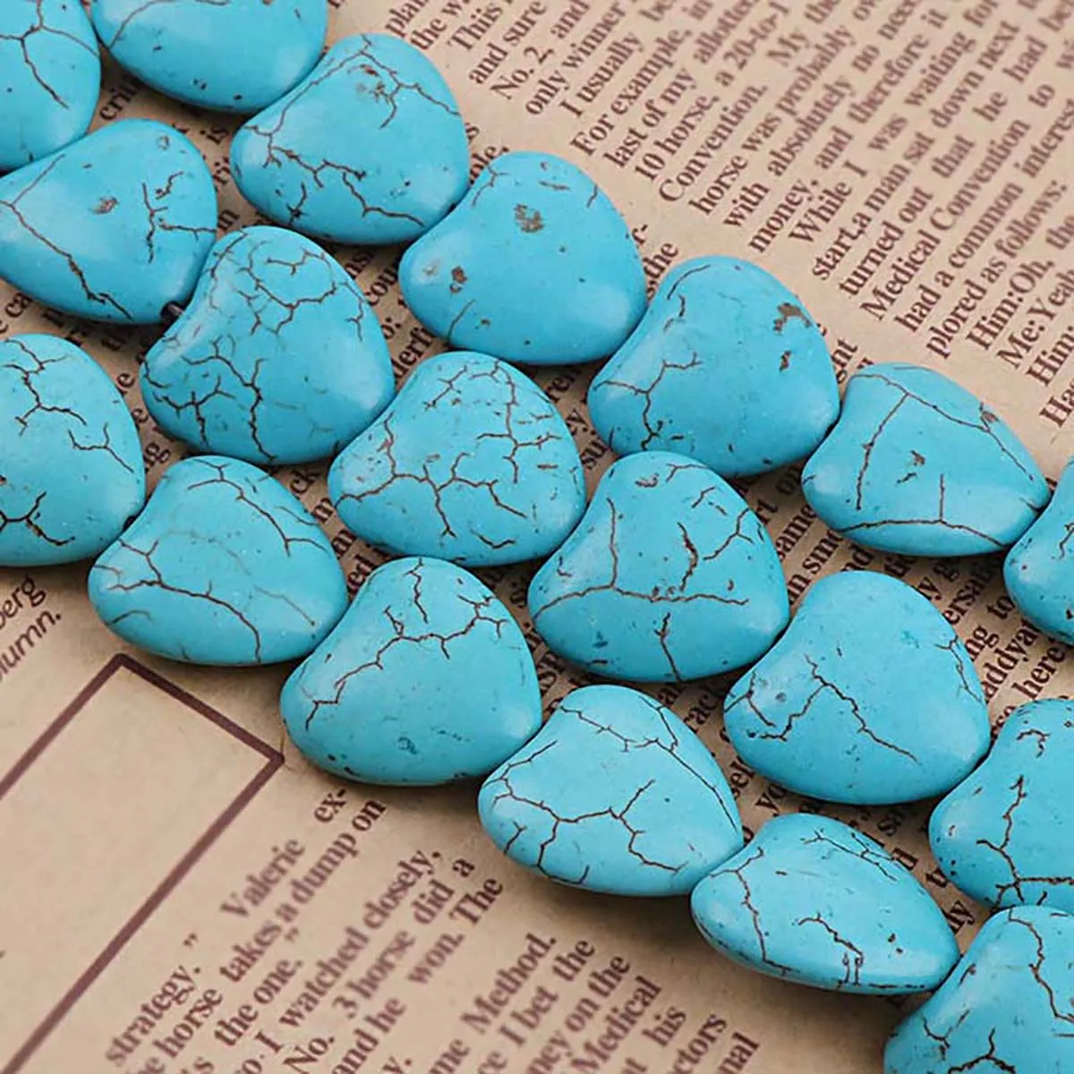 

10/20Pcs 12x12mm 20x20mm Synthetic Turquoise Stones Heart-shaped Loose Spacer Beads for DIY Bracelet Necklace Jewelry Making