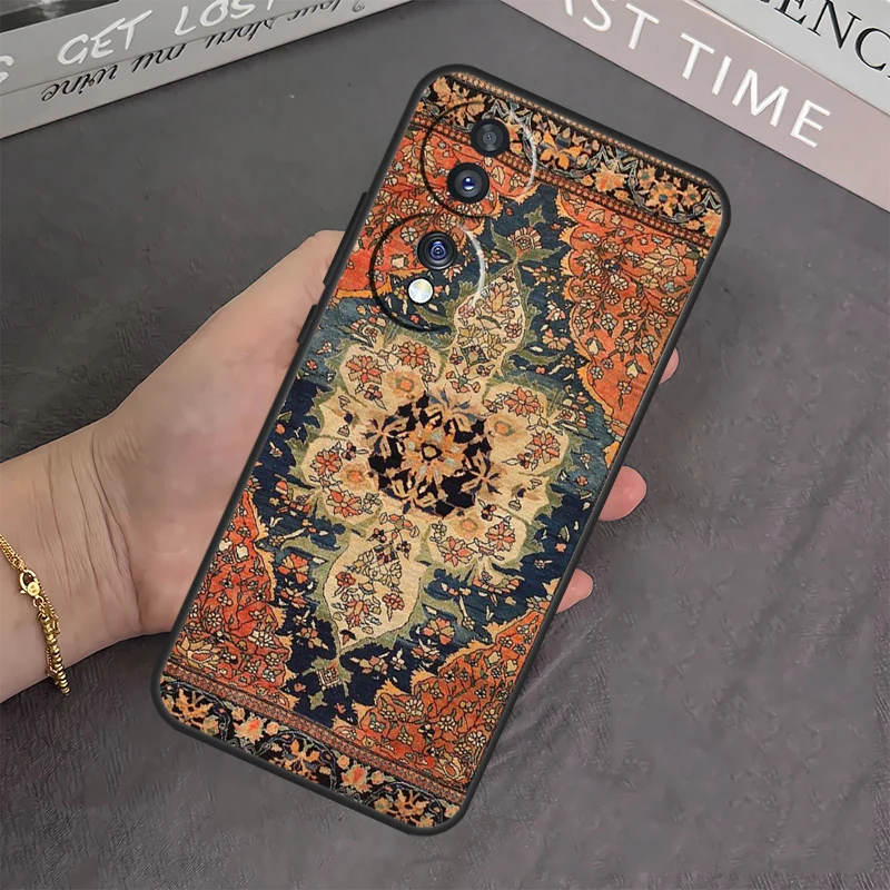 Персидский ковер с цветочным принтом для Honor Magic 6 5 Pro 10 50 70 90 Lite X7 X8 X9 X6a X7a X8a X9a X8b X9b