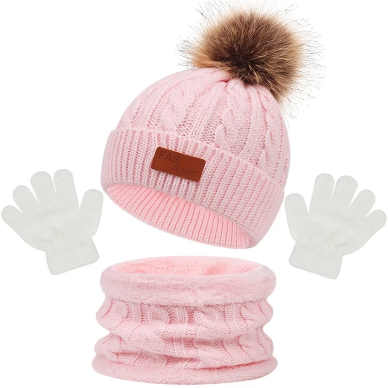 

Warm Crochet Knitted Hat Gloves for Infant Toddler Baby Girls Boys