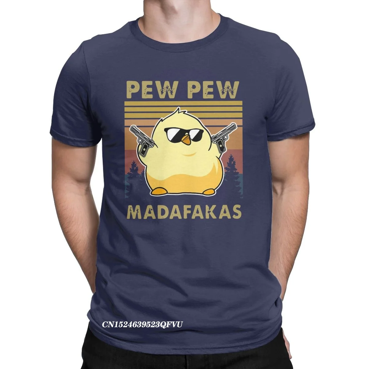 Men Tee Shirt Duck Meme Pew Pew Madafakas Vintage Amazing Cotton Tees Harajuku Tshirt Manga Tops Plus Size