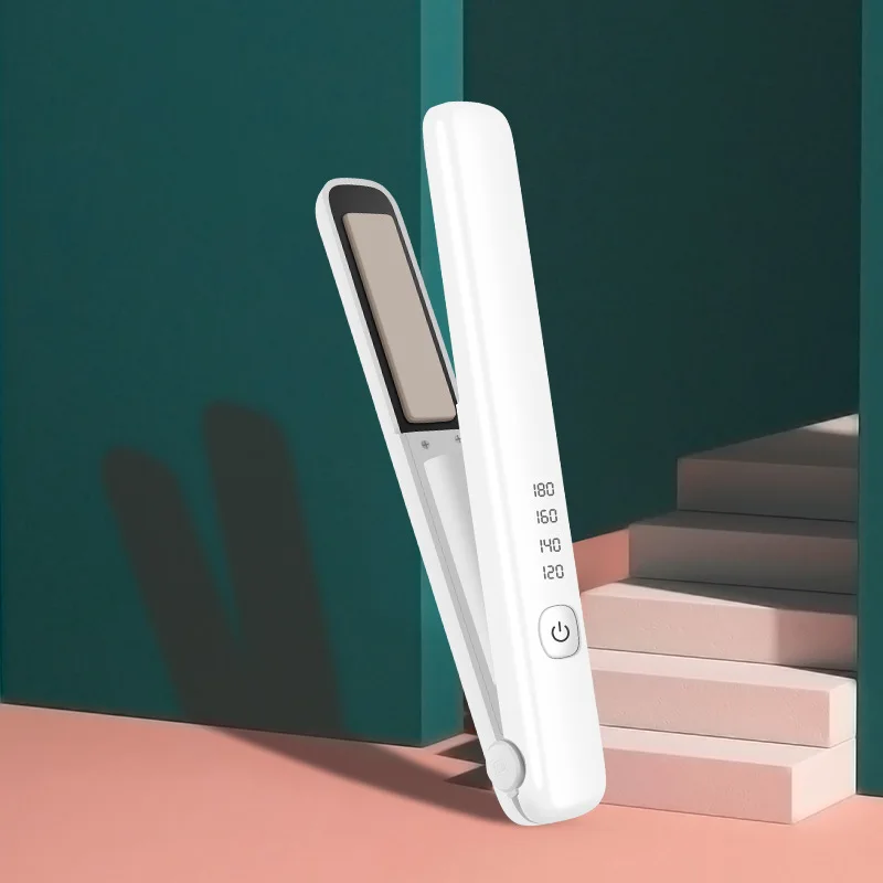 

Cordless Mini Hair Straightener USB Rechargeable Curling Iron Mini Four-Speed Temperature Regulating Styling Tool for Women