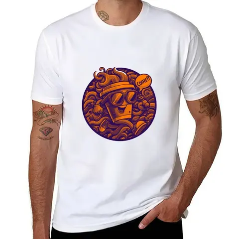 Coffee Character Chaos T-Shirt tops luxury designer cute clothes man clothes men workout shirt
