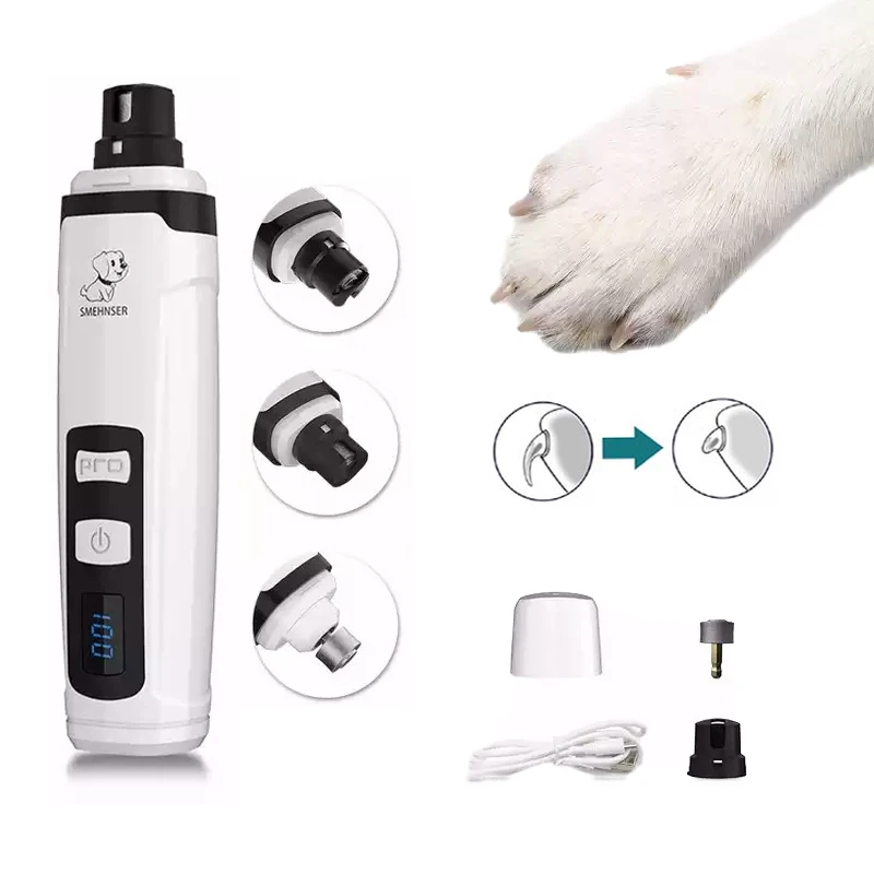

Dogs Paws Cutter Cat Quiet Rechargeable Painless Electric Cats Nail Dog Clipper Trimmer Pet Nail Grooming Pet Nail Grinder