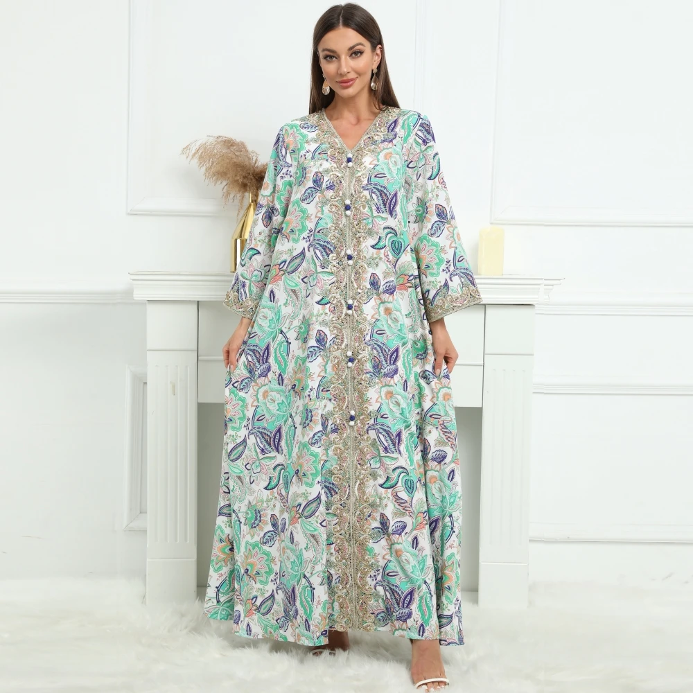 

Рамадан кафтан джалабия халат Женская Musulmane Abaya Дубай, Турция Исламская молитвенная одежда для женщин мусульманское скромное длинное платье кафтан