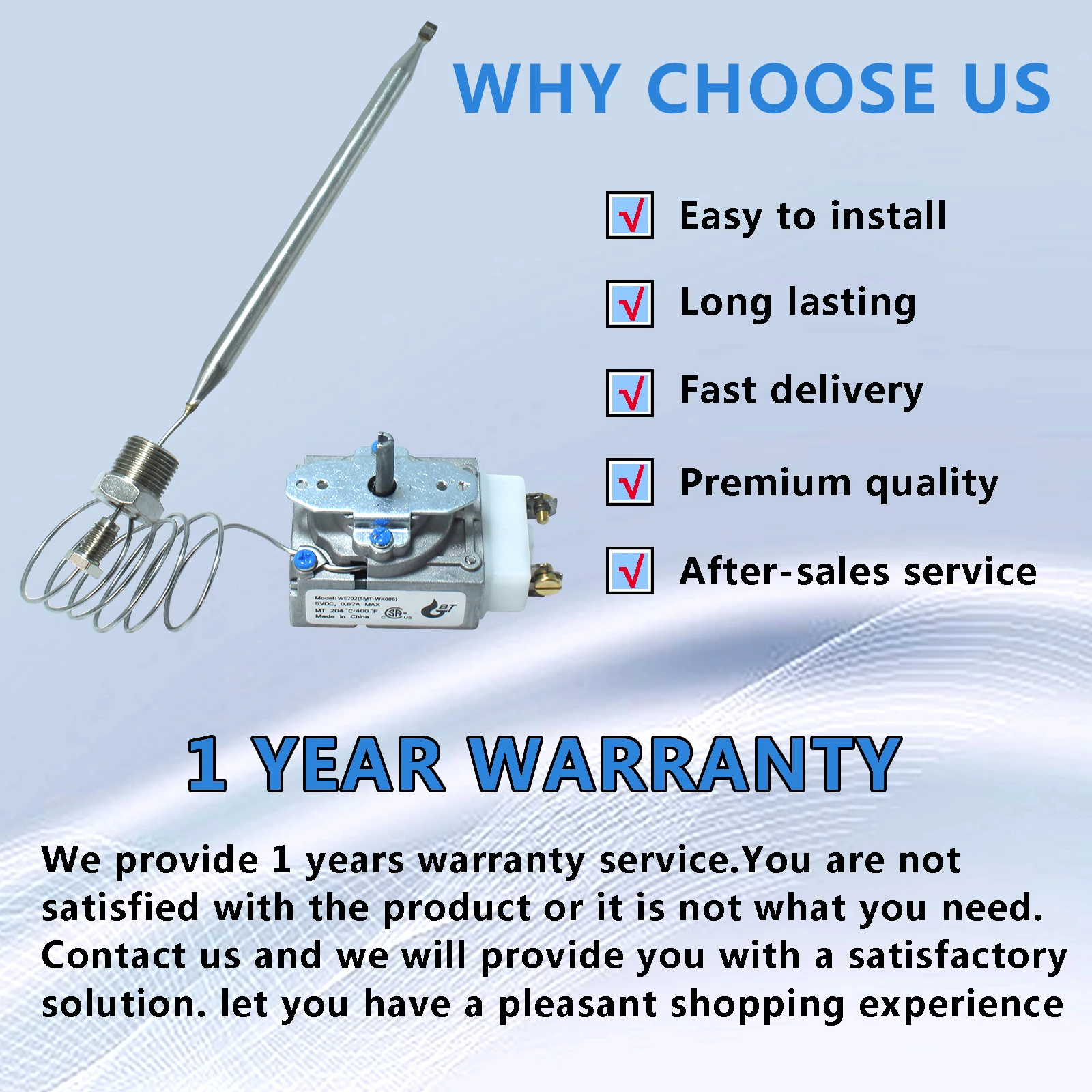 Запасная часть управления термостатом для жарки Robertshaw Model RX-1-36 совместимая с Pitco