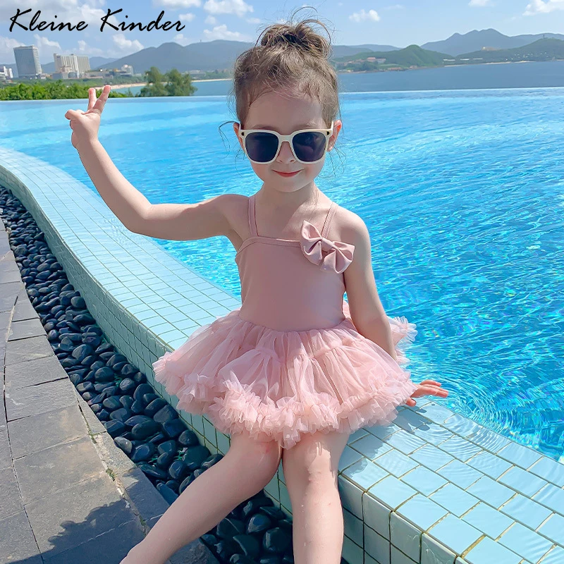 

2022 New Children's Bikini Girl Princess Beach Swimming Tutu Dress Lace Skirted Swimsuit for Girls Fashion Baby Bathing Suit