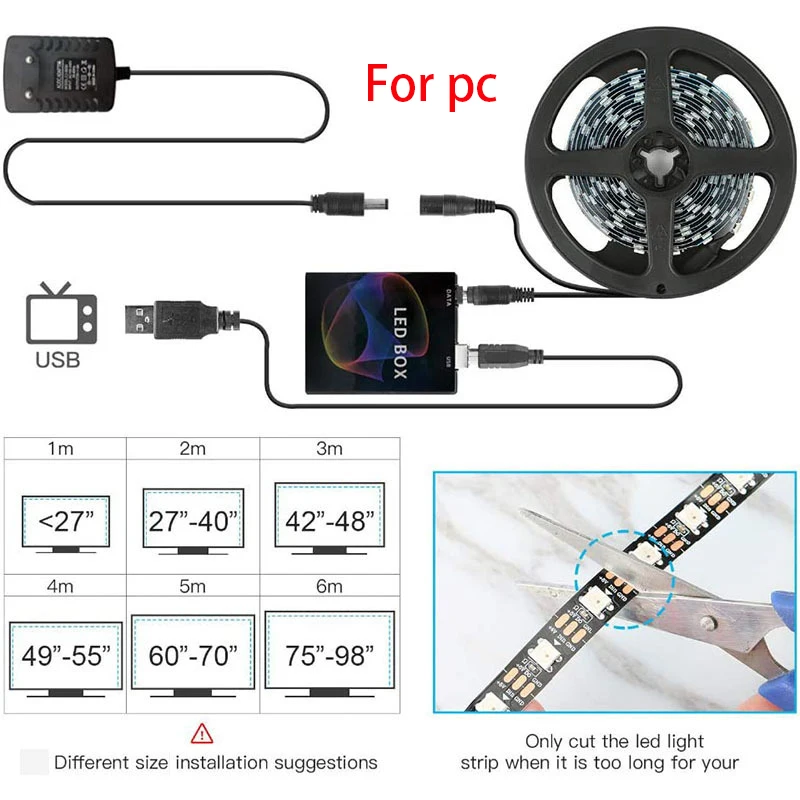 Светодиодная лента для синхронизации ТВ ПК USB RGB |
