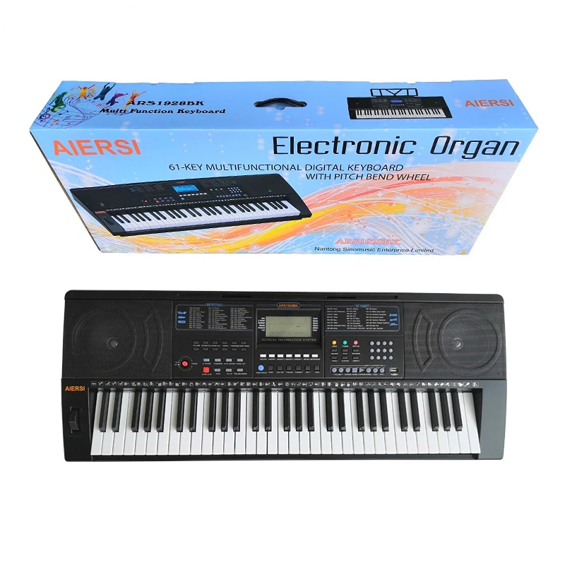 

Wholesale Custom brand Midi Digital Piano for kids 61 Keys electronic organ educational Keyboard Musical Instrument gifts