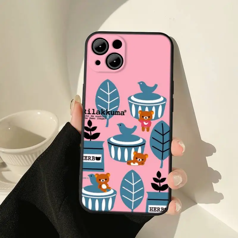 Чехол Rilakkuma для iphone13 12 Pro 11 Max X XR Mini XS MAX 7 8 plus 6s 2020 se